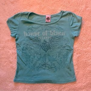 Vintage y2k graphic baby tee shirt too